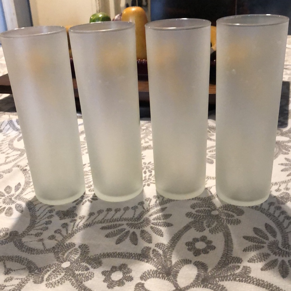Vintage frosted flying wild birds highball glasses - Picture 4 of 4